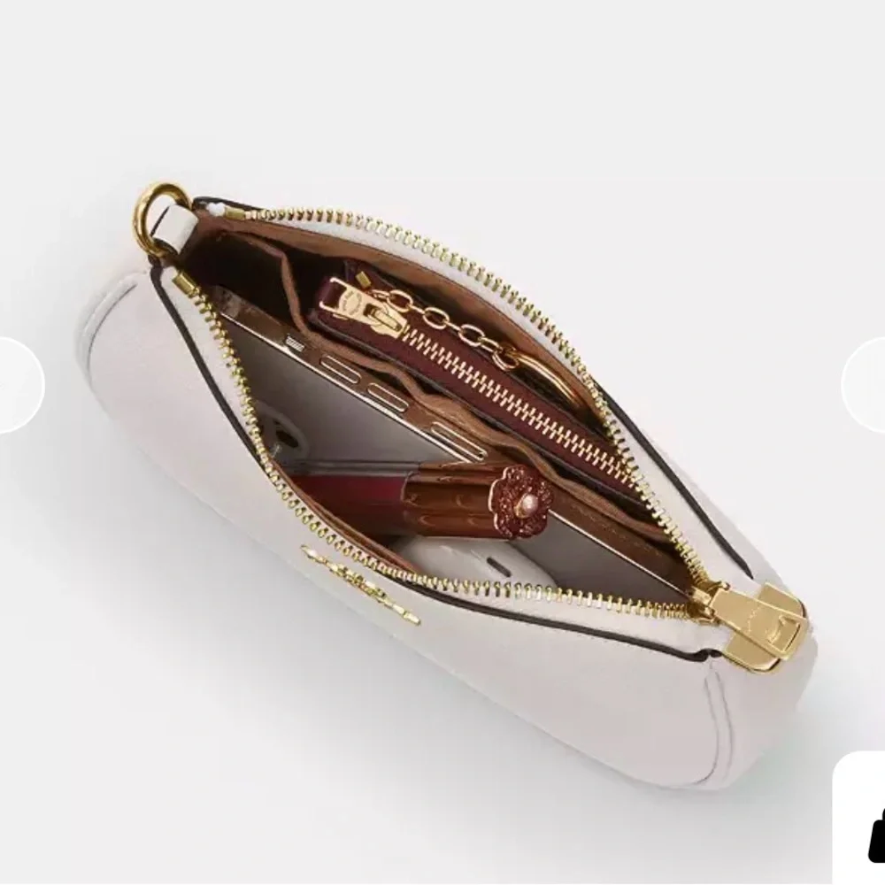 Coach mini Teri Cream Crossbody Bag with Gold Accents